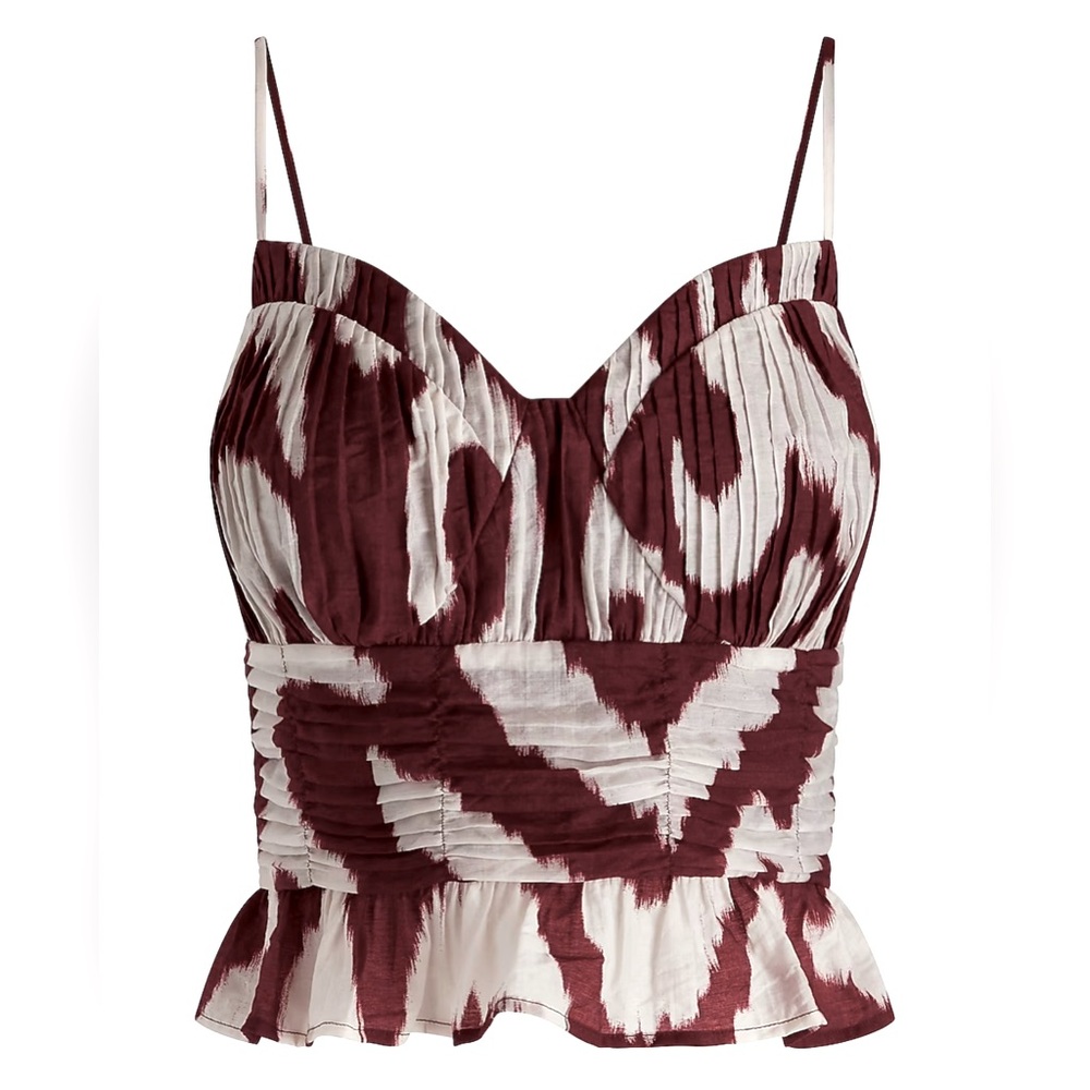Pleated neckline cami